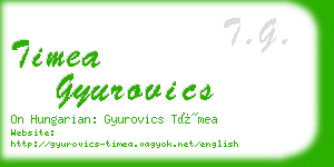 timea gyurovics business card